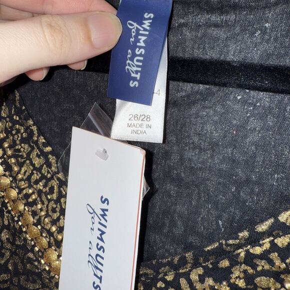 Swimsuits For All Women’s Animal Print Swim Cover Up Bead Neck Size 26/28 NWT - Picture 5 of 5